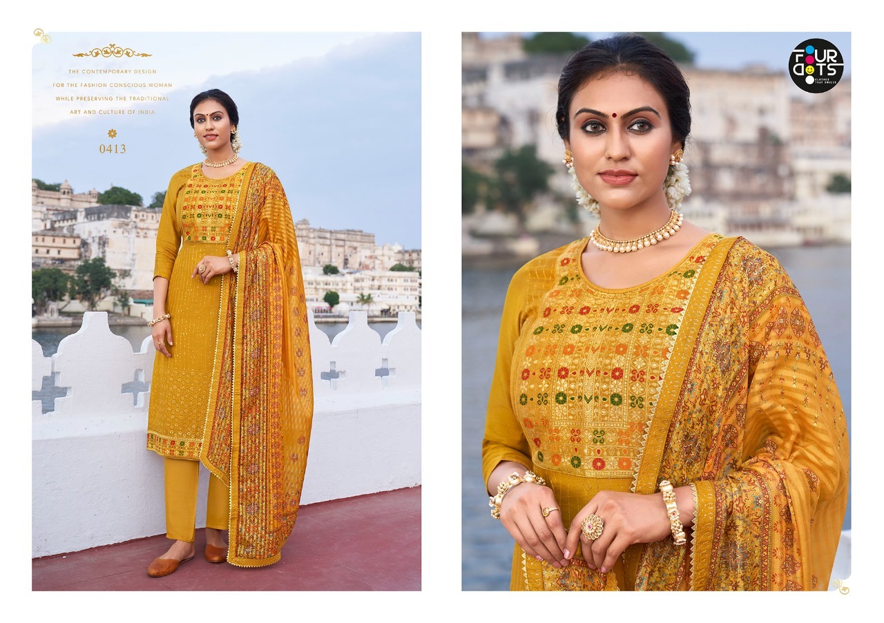 fourdots adhira vol 2 muslin regal look salwar suit catalog