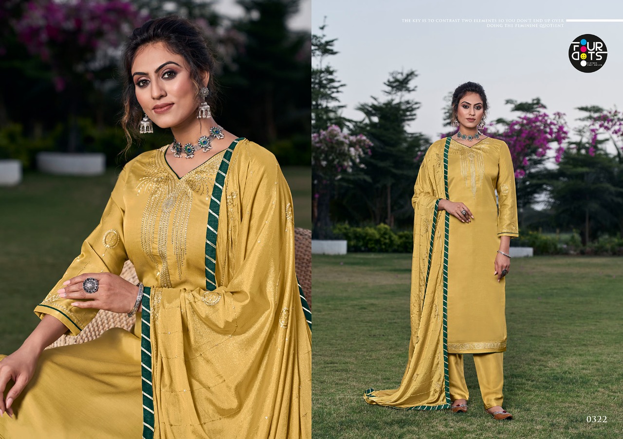 fourdots shubharambh vol 5 satin new and modern style salwar suit catalog