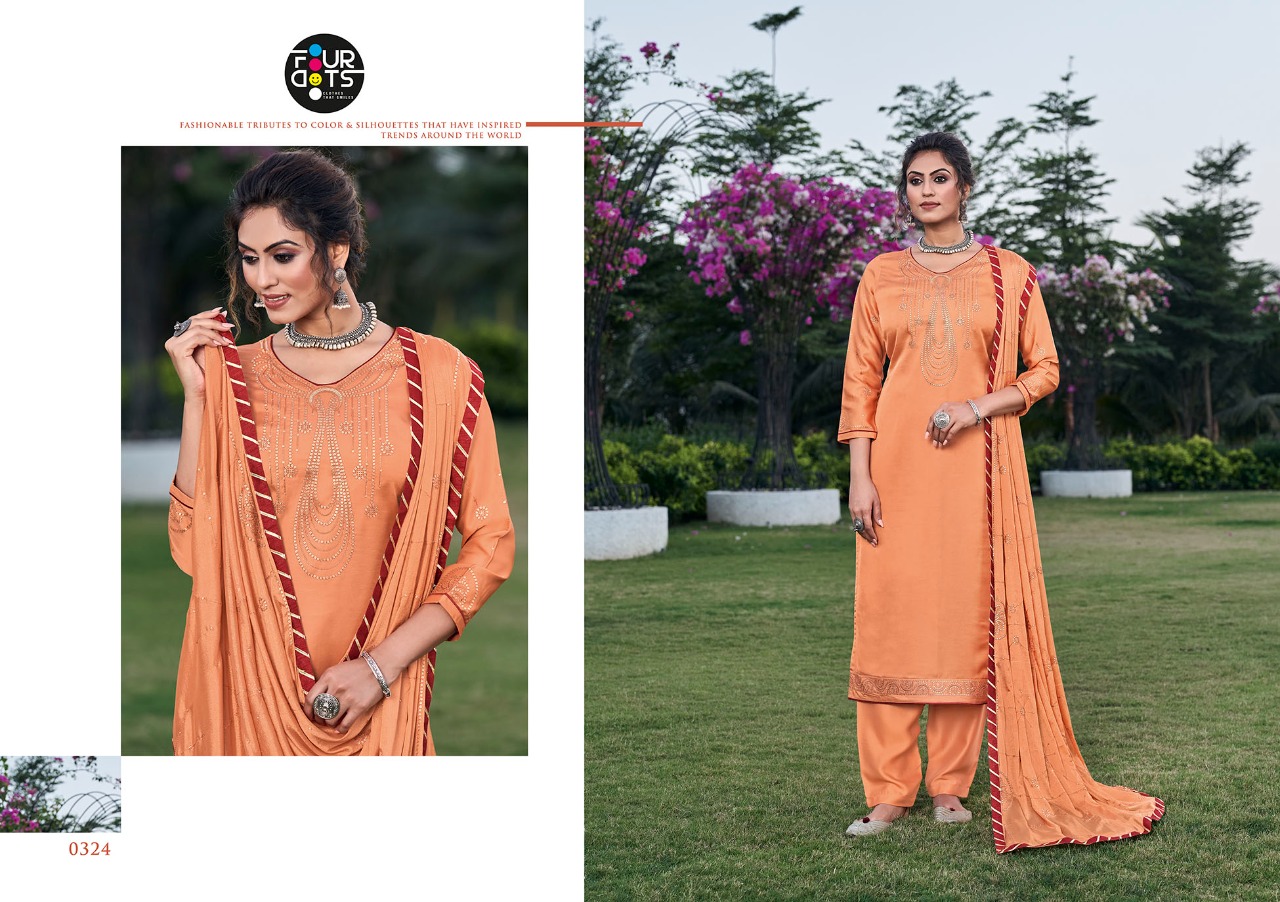 fourdots shubharambh vol 5 satin new and modern style salwar suit catalog