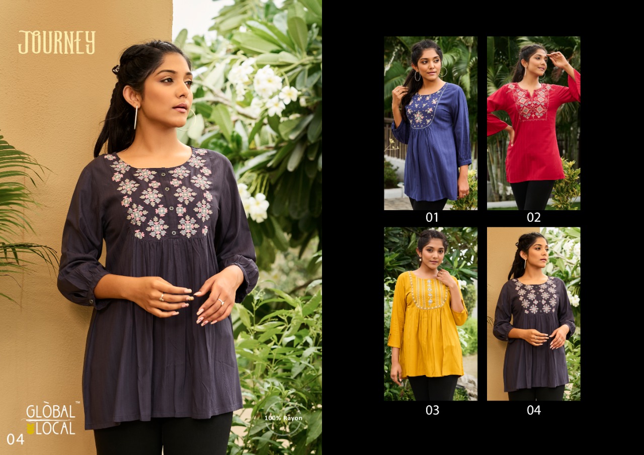 global local journey rayon classic trendy look kurti catalog