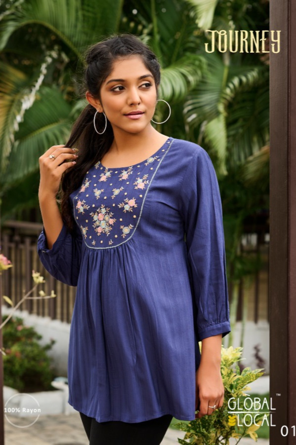 global local journey rayon classic trendy look kurti catalog