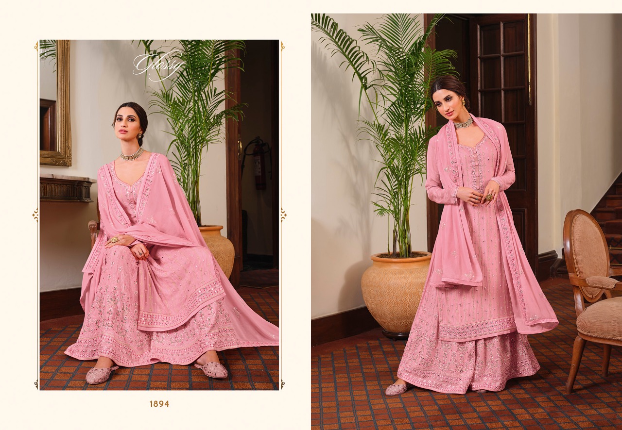 glossy arwen chinon festive look sharara catalog OLD