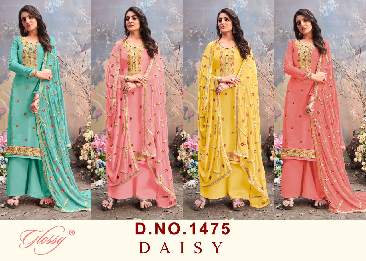 glossy daisy viscos astonishing salwar suit catalog