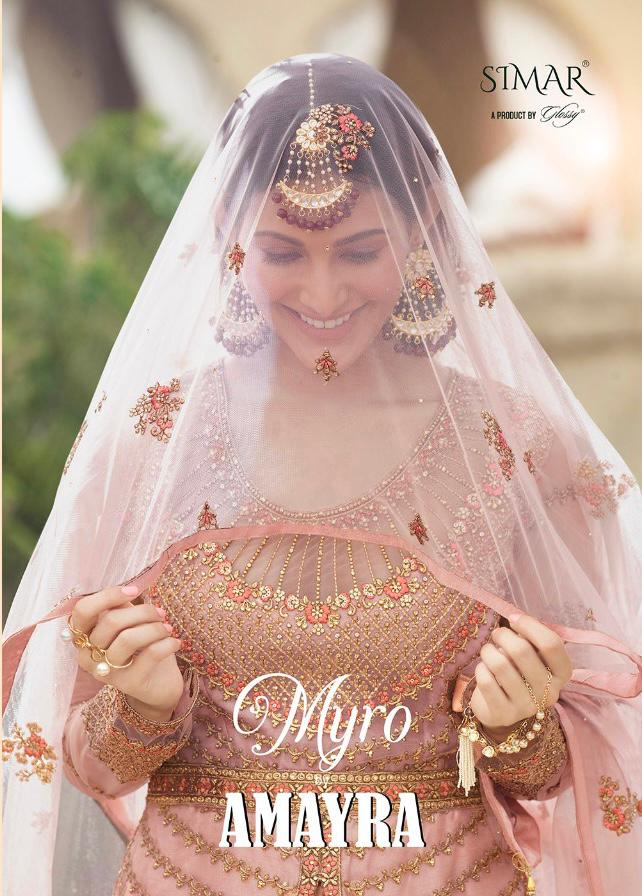 glossy Myro Amayra net gorgeous look lehngha catalog