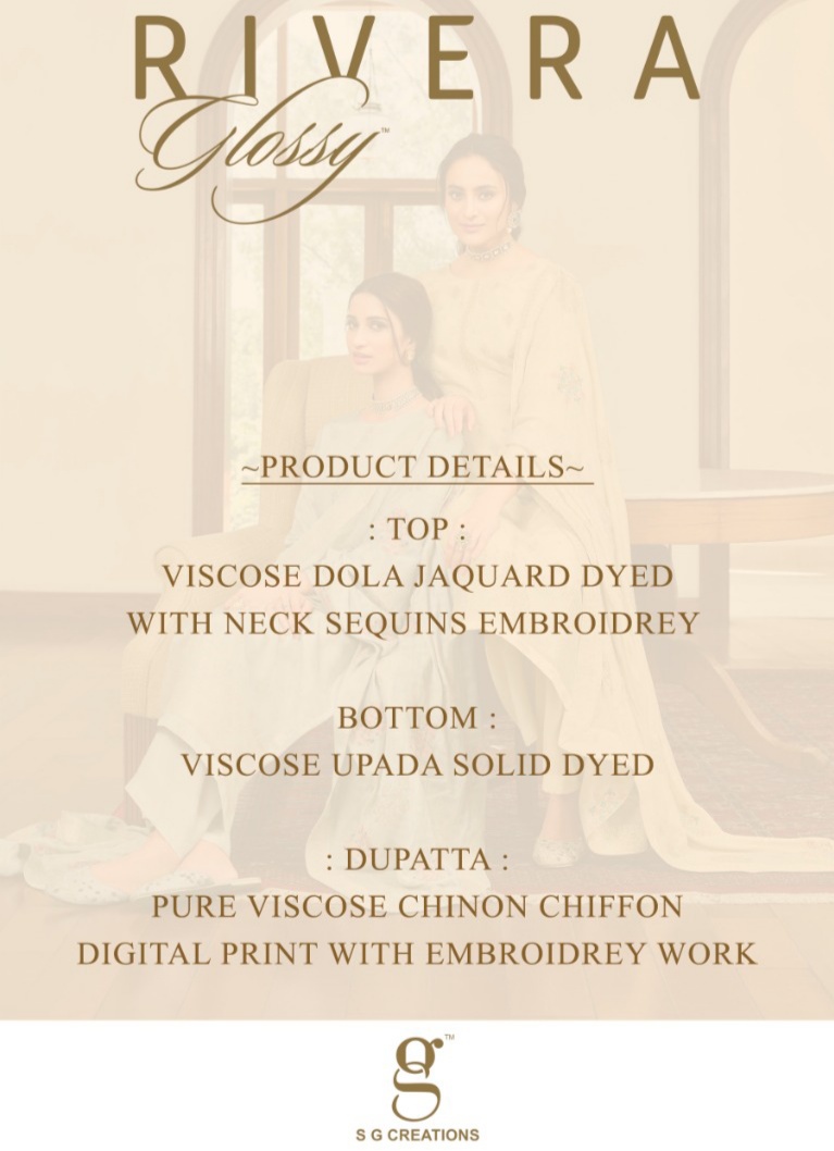 glossy rivera viscose Regak look salwar suit catalog OLD