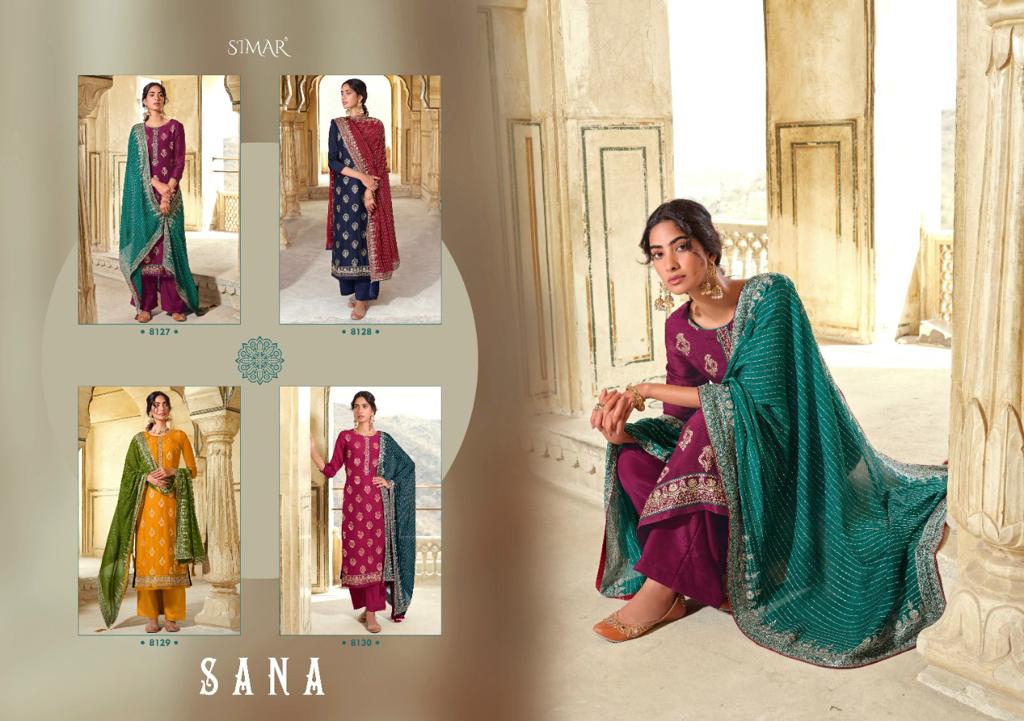 glossy sana viscose gorgeous look salwar suit catalog