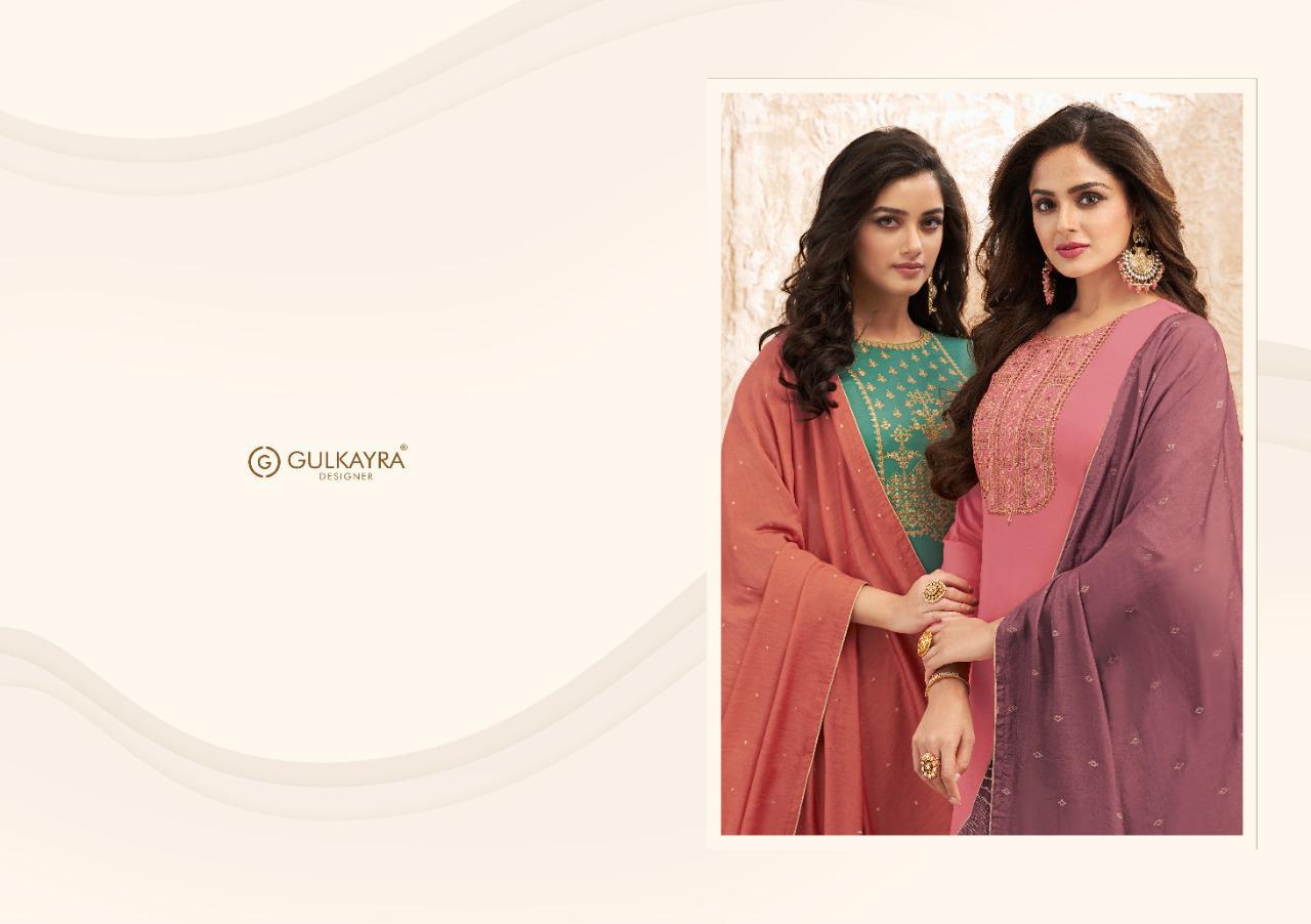 gulkayra designer nazm silk decent embroidary look salwar suit catalog