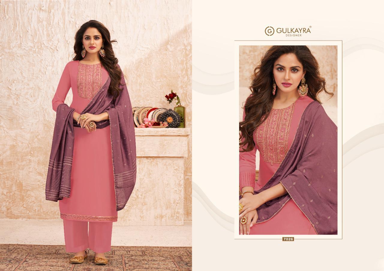 gulkayra designer nazm silk decent embroidary look salwar suit catalog