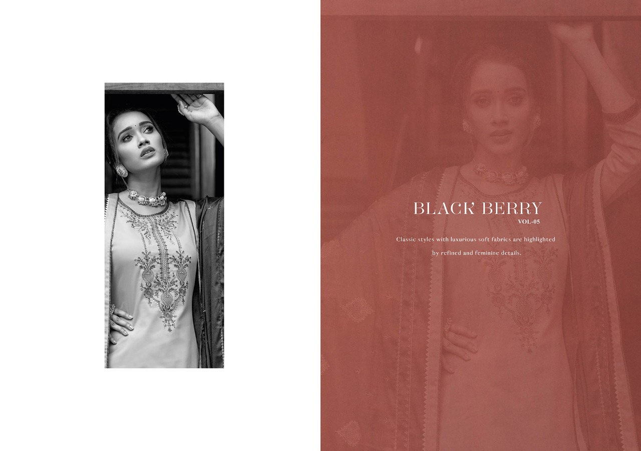 kalarang black berry vol 5 jam silk astonish look salwar suit catalog