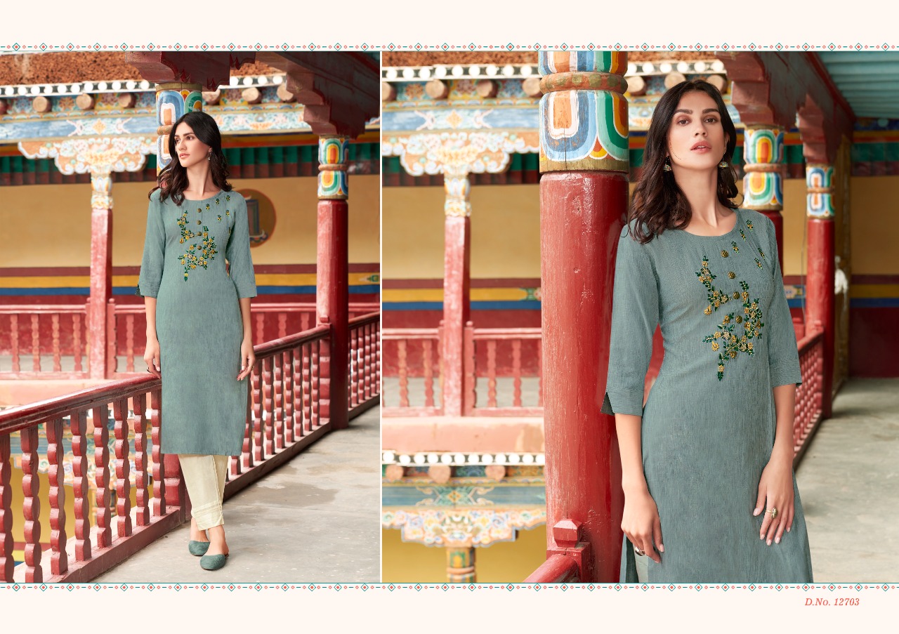 kalarang nexon cotton elegant look kurti catalog