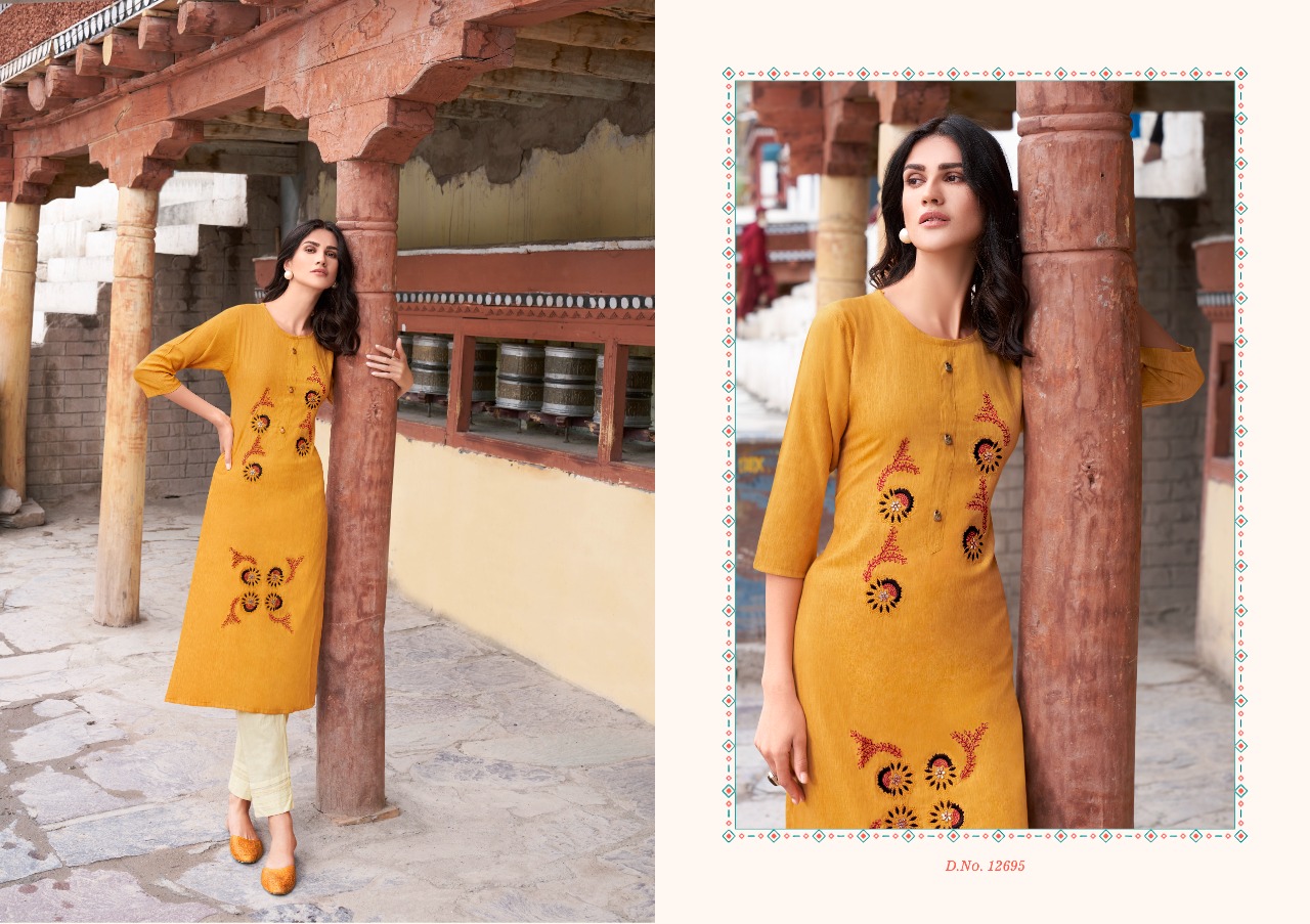 kalarang nexon cotton elegant look kurti catalog