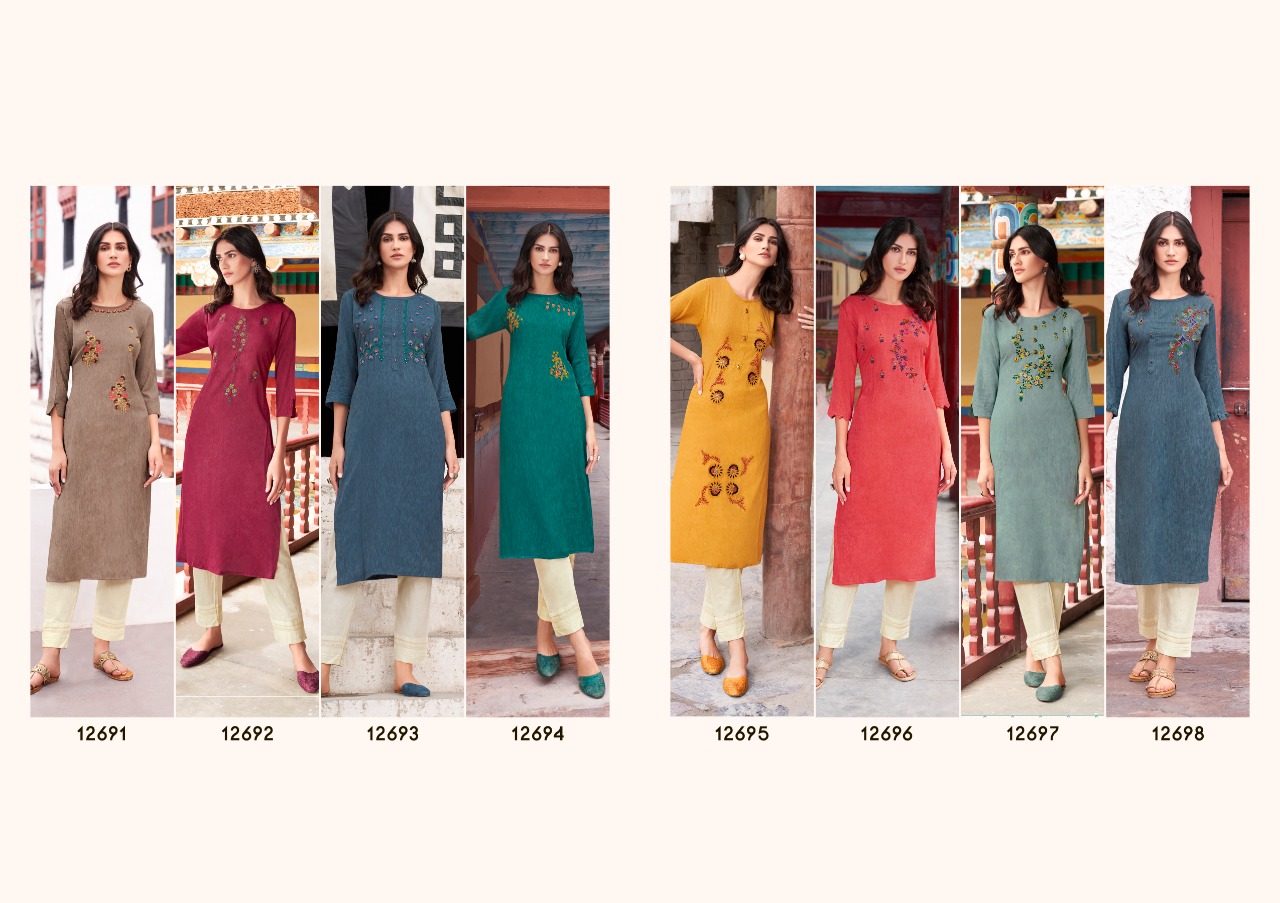 kalarang nexon cotton elegant look kurti catalog