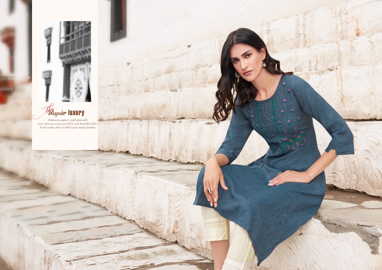 kalarang nexon cotton elegant look kurti catalog