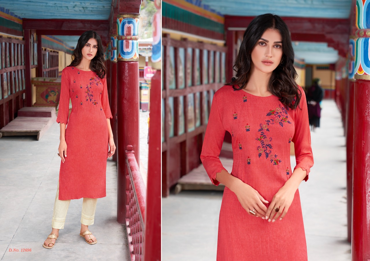 kalarang nexon cotton elegant look kurti catalog