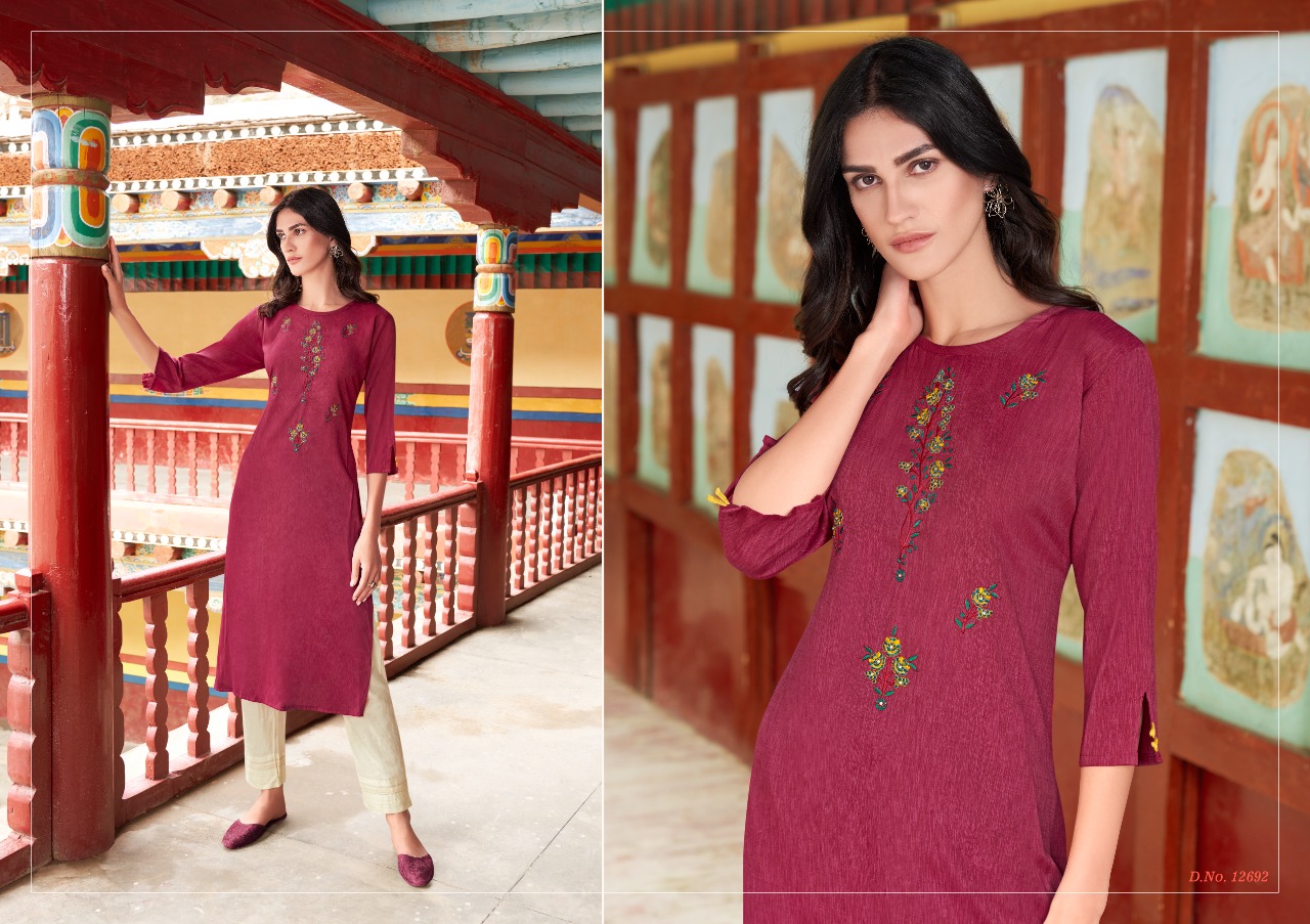 kalarang nexon cotton elegant look kurti catalog