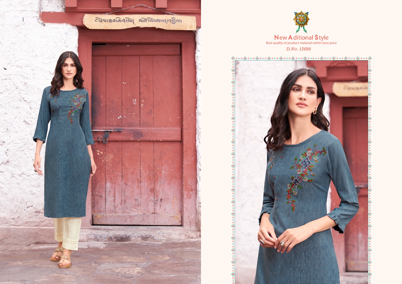 kalarang nexon cotton elegant look kurti catalog