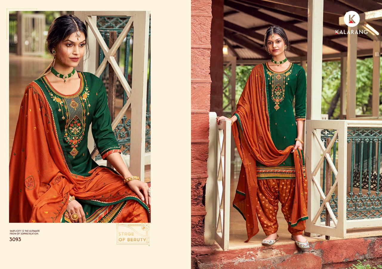 kalarang prakruti vol 3 jam silk decent look salwar suit catalog