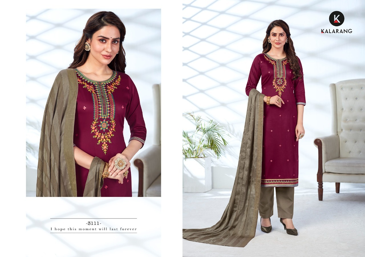 kalarang saloni  vol 7 jam silk elegant look salwar suit catalog