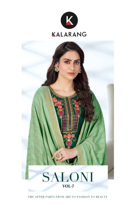 kalarang saloni  vol 7 jam silk elegant look salwar suit catalog