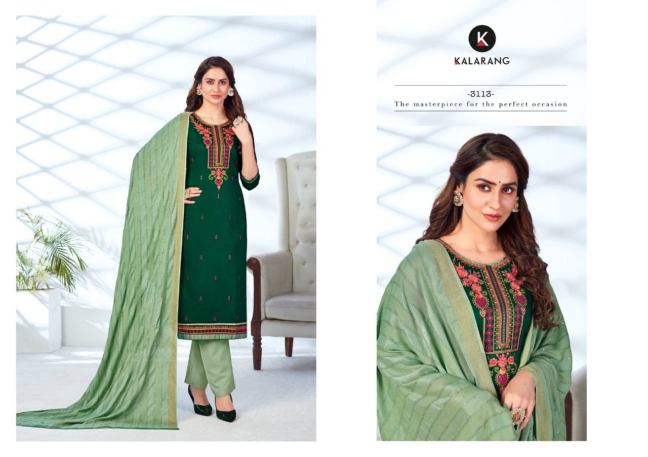 kalarang saloni  vol 7 jam silk elegant look salwar suit catalog