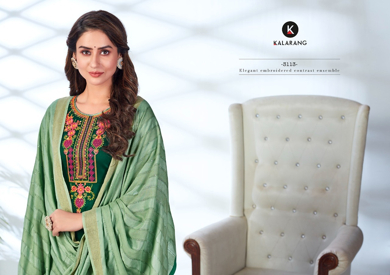 kalarang saloni  vol 7 jam silk elegant look salwar suit catalog