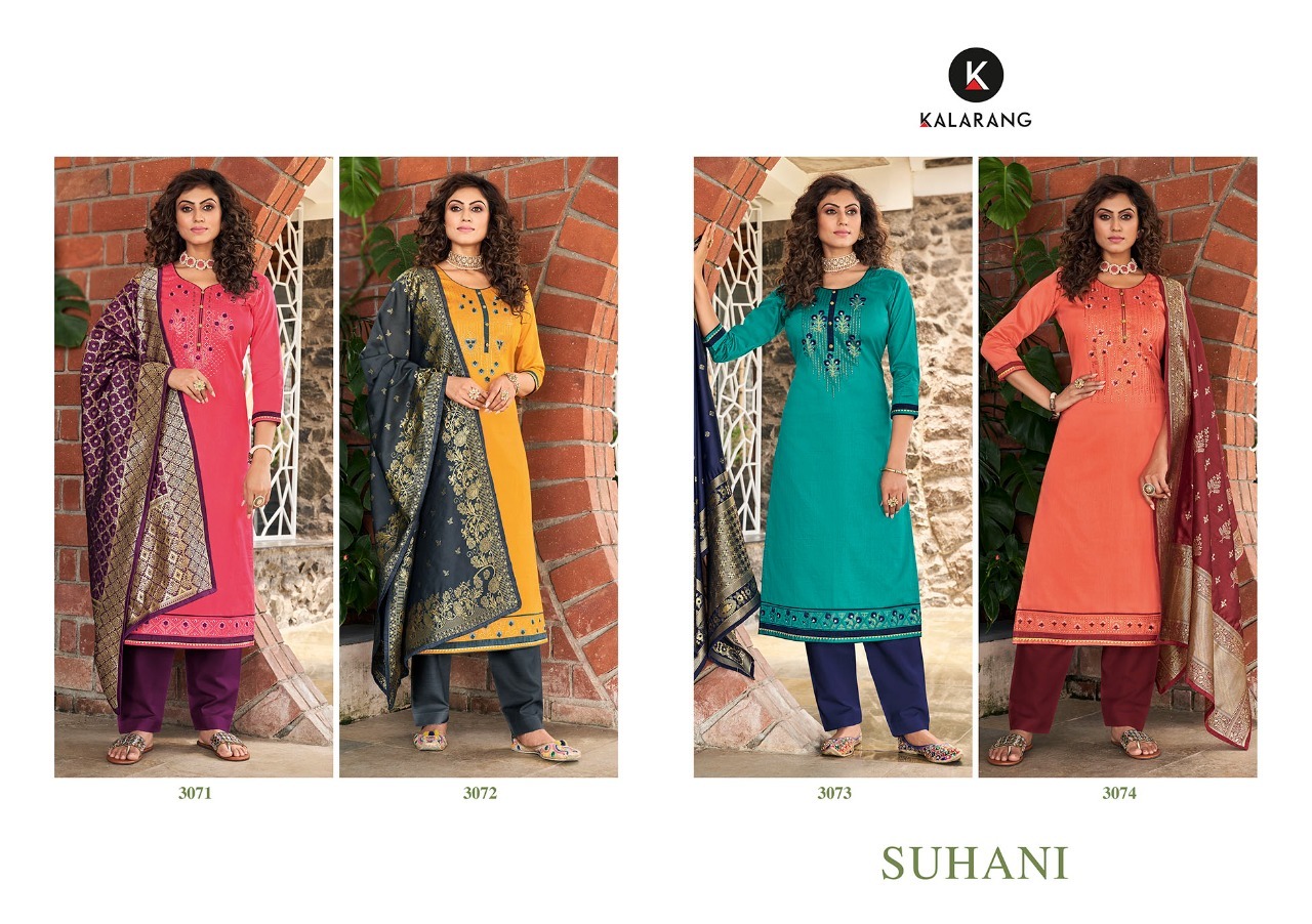 kalarang suhani cotton elegant salwar suit catalog