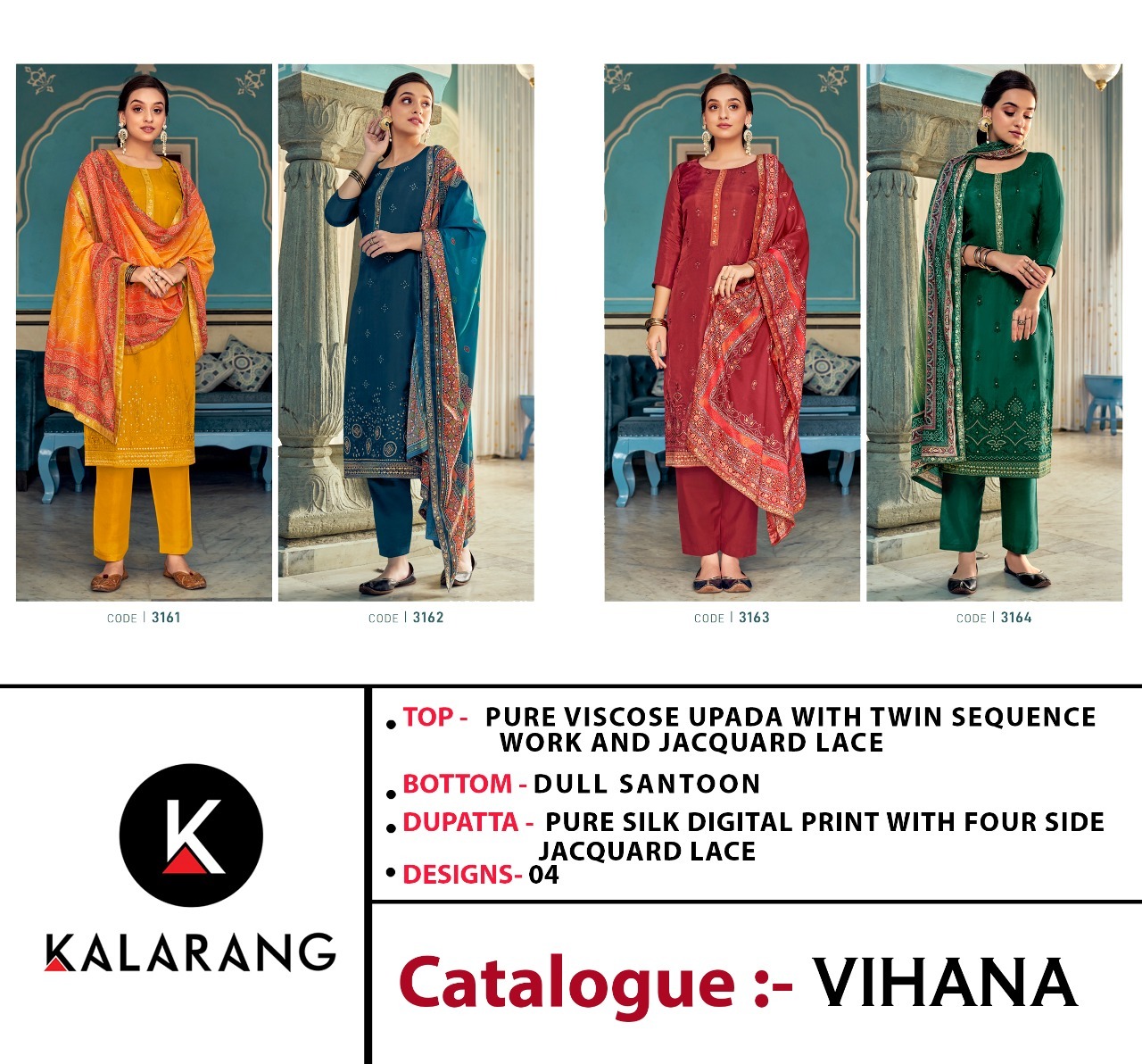 kalarang vihana viscose astonish look salwar suit catalog