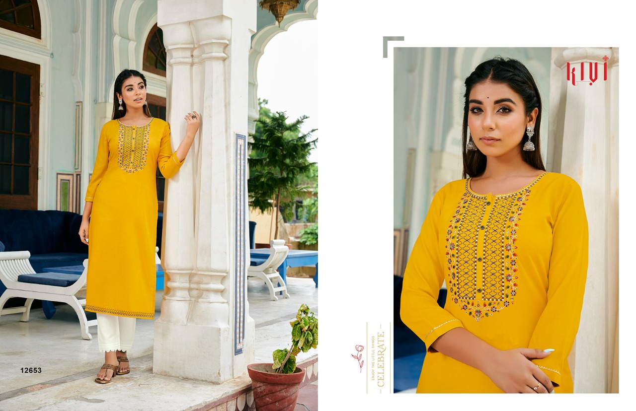 kalaroop by kajree kivi vol 3 rayon graceful look kurti catalog