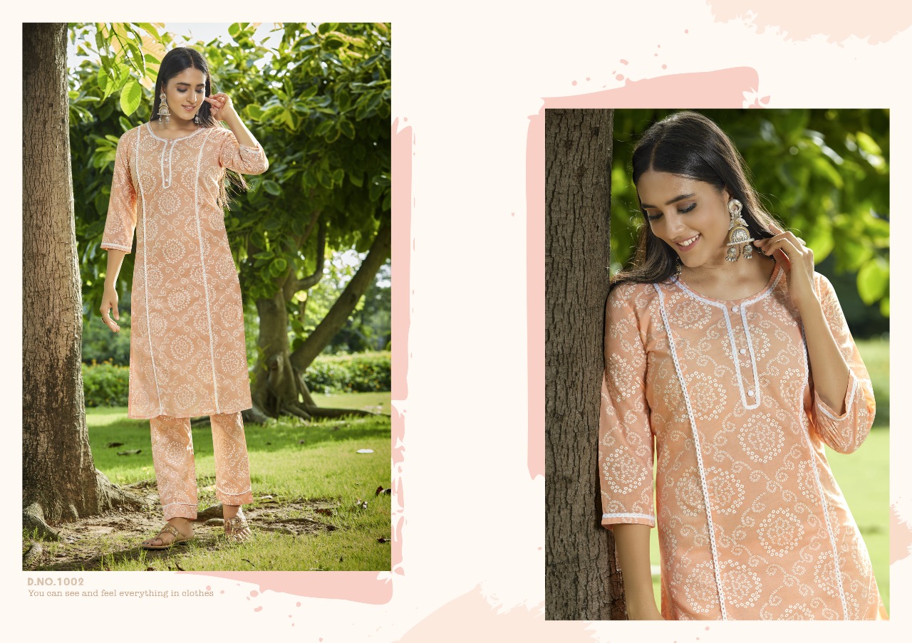 Kalaroop by Kajree lizzy cotton elegant look kurti  with pant catalog