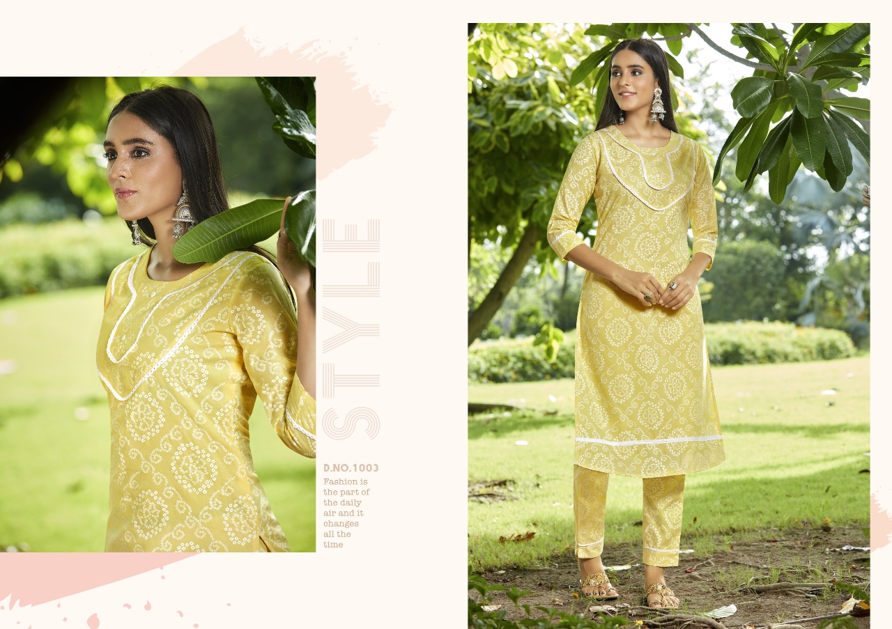 Kalaroop by Kajree lizzy cotton elegant look kurti  with pant catalog