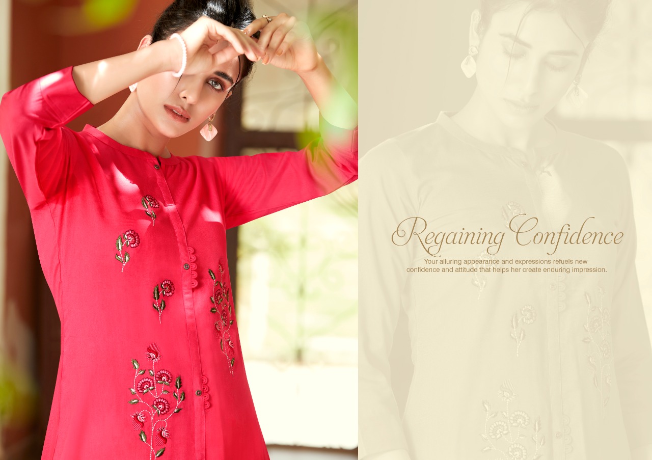 Kalaroop by Kajree nairobi rayon catchy look kurti  catalog