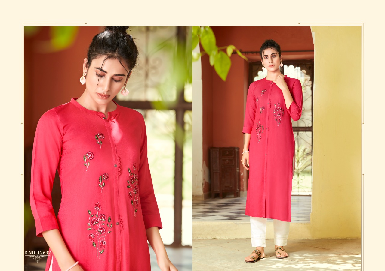 Kalaroop by Kajree nairobi rayon catchy look kurti  catalog