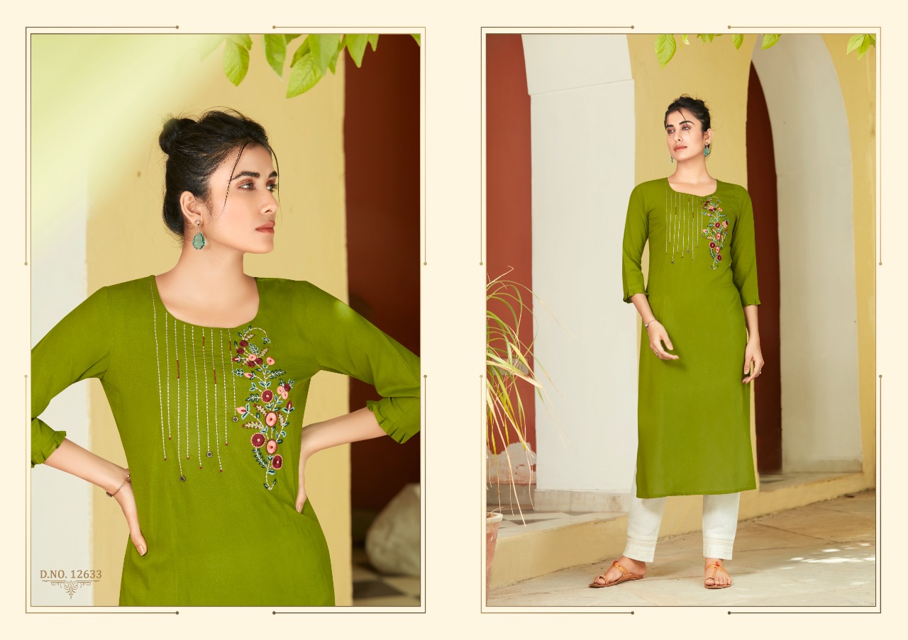 Kalaroop by Kajree nairobi rayon catchy look kurti  catalog