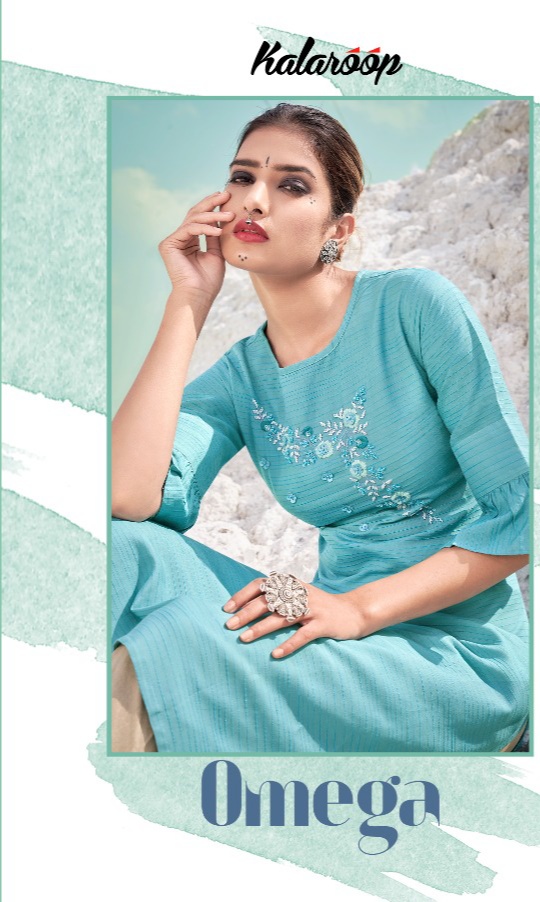 Kalaroop by Kajree omega rayon catchy look kurti catalog