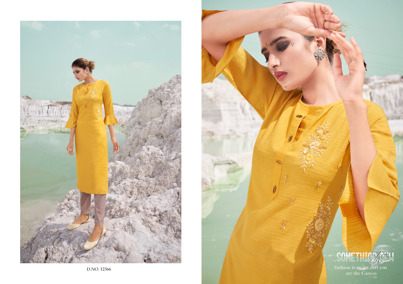 Kalaroop by Kajree omega rayon catchy look kurti catalog