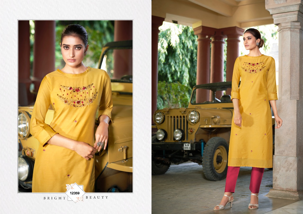 Kalaroop by Kajree ruhani silk catchy look kurti  catalog