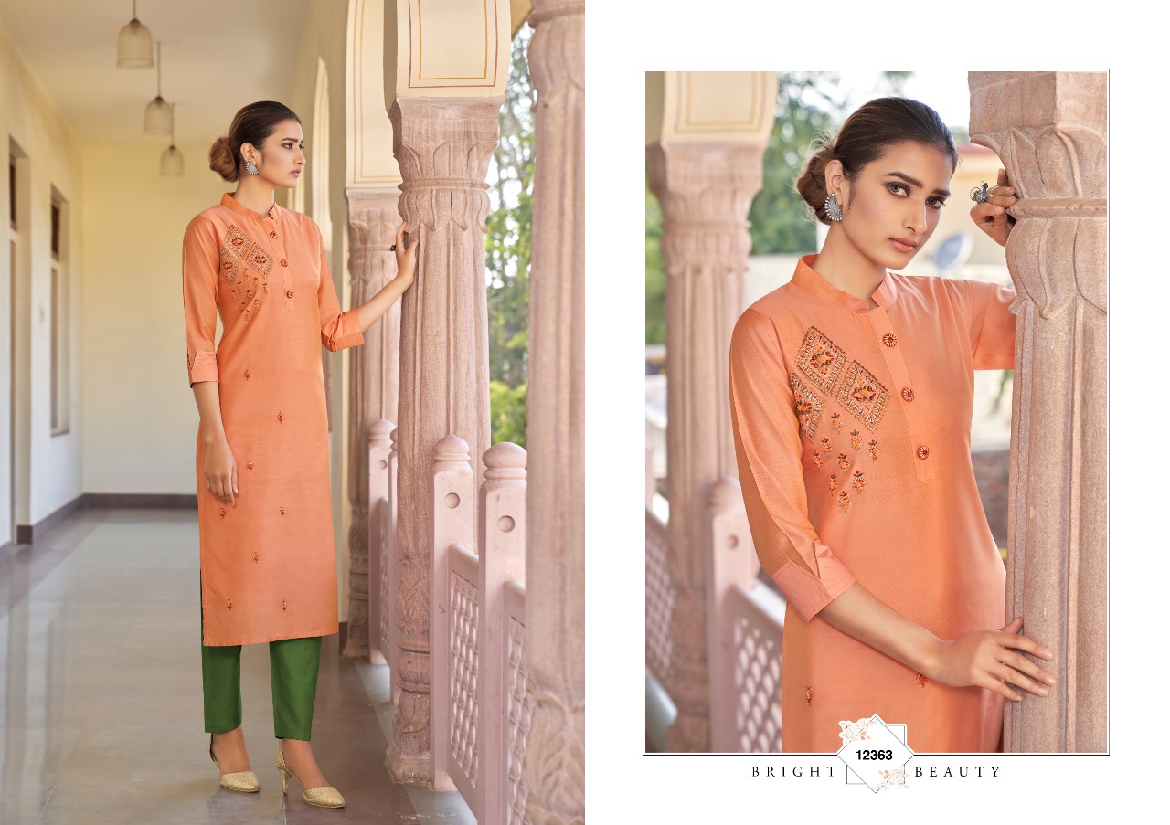 Kalaroop by Kajree ruhani silk catchy look kurti  catalog