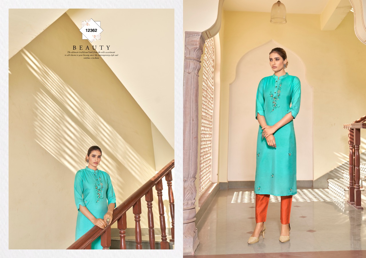 Kalaroop by Kajree ruhani silk catchy look kurti  catalog