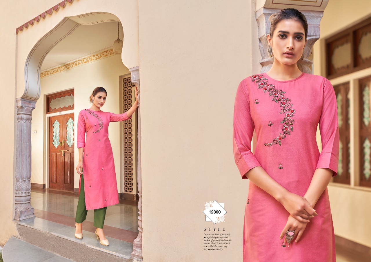 Kalaroop by Kajree ruhani silk catchy look kurti  catalog