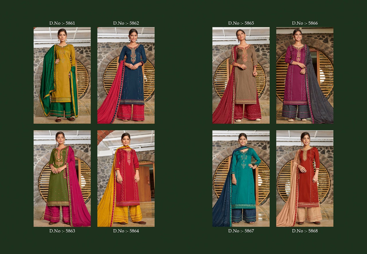 kessi fabrics safari vol 5 jam silk gorgeous look salwar suit catalog