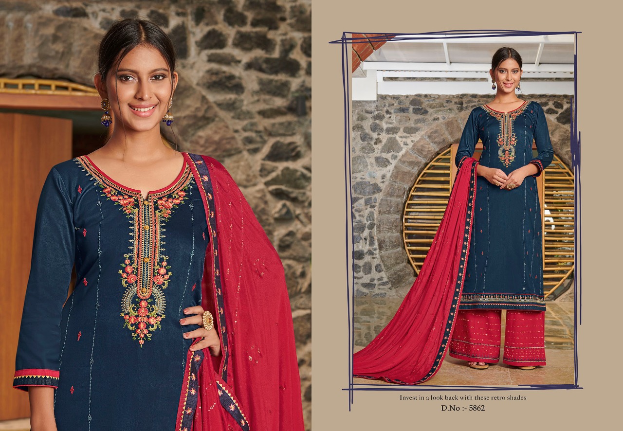 kessi fabrics safari vol 5 jam silk gorgeous look salwar suit catalog