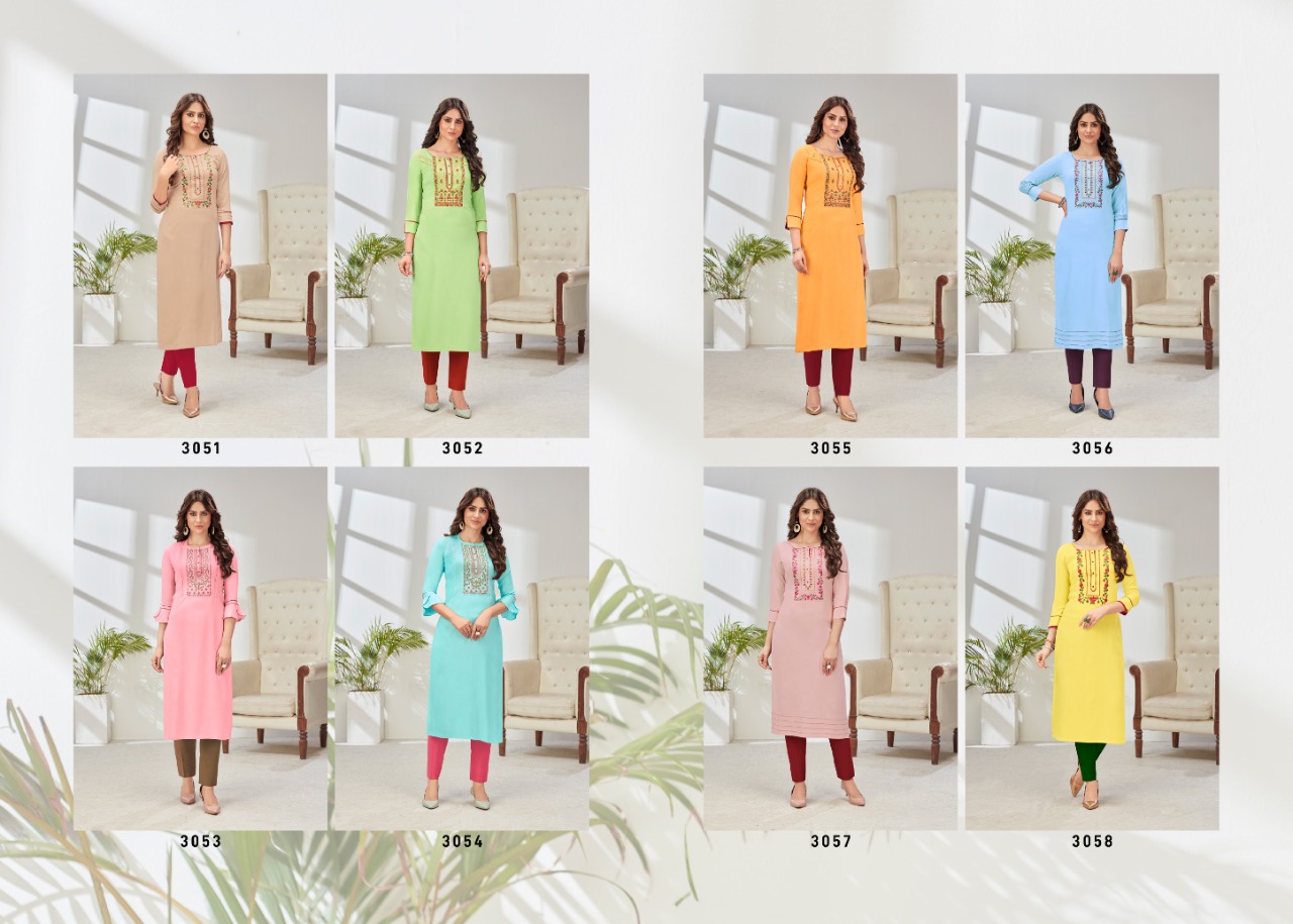 kessi rangoon paheli rayon elegant look kurti catalog