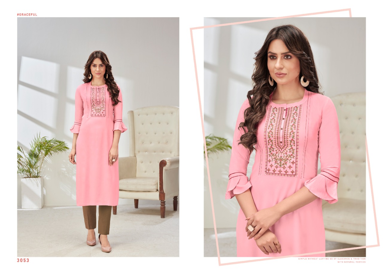 kessi rangoon paheli rayon elegant look kurti catalog