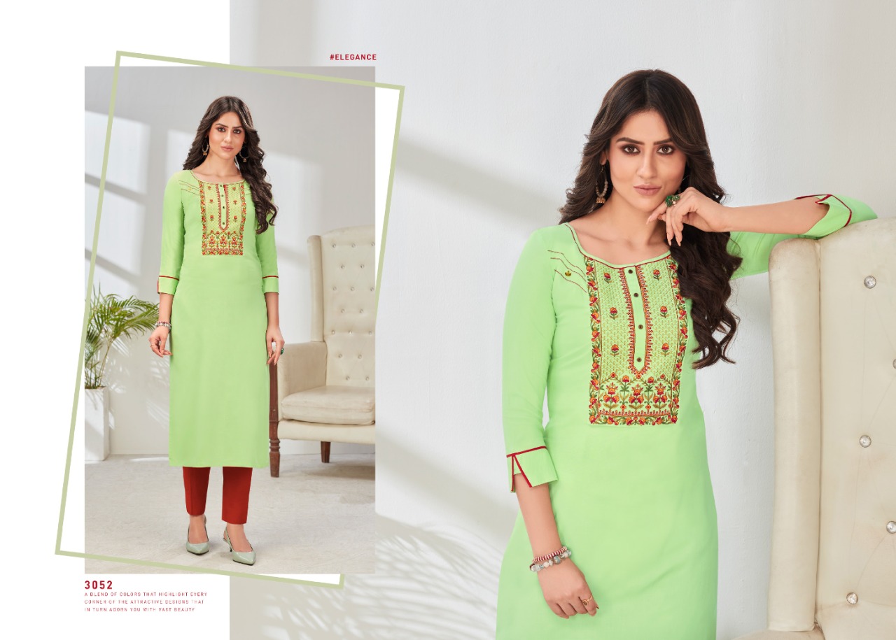 kessi rangoon paheli rayon elegant look kurti catalog