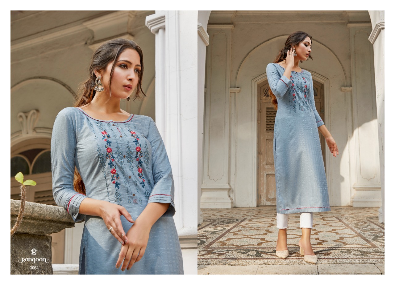 kessi rangoon rangat silk decent look kurti catalog