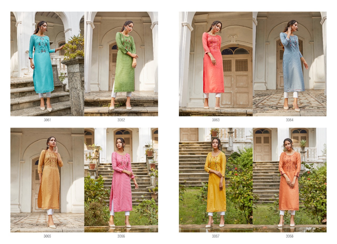 kessi rangoon rangat silk decent look kurti catalog