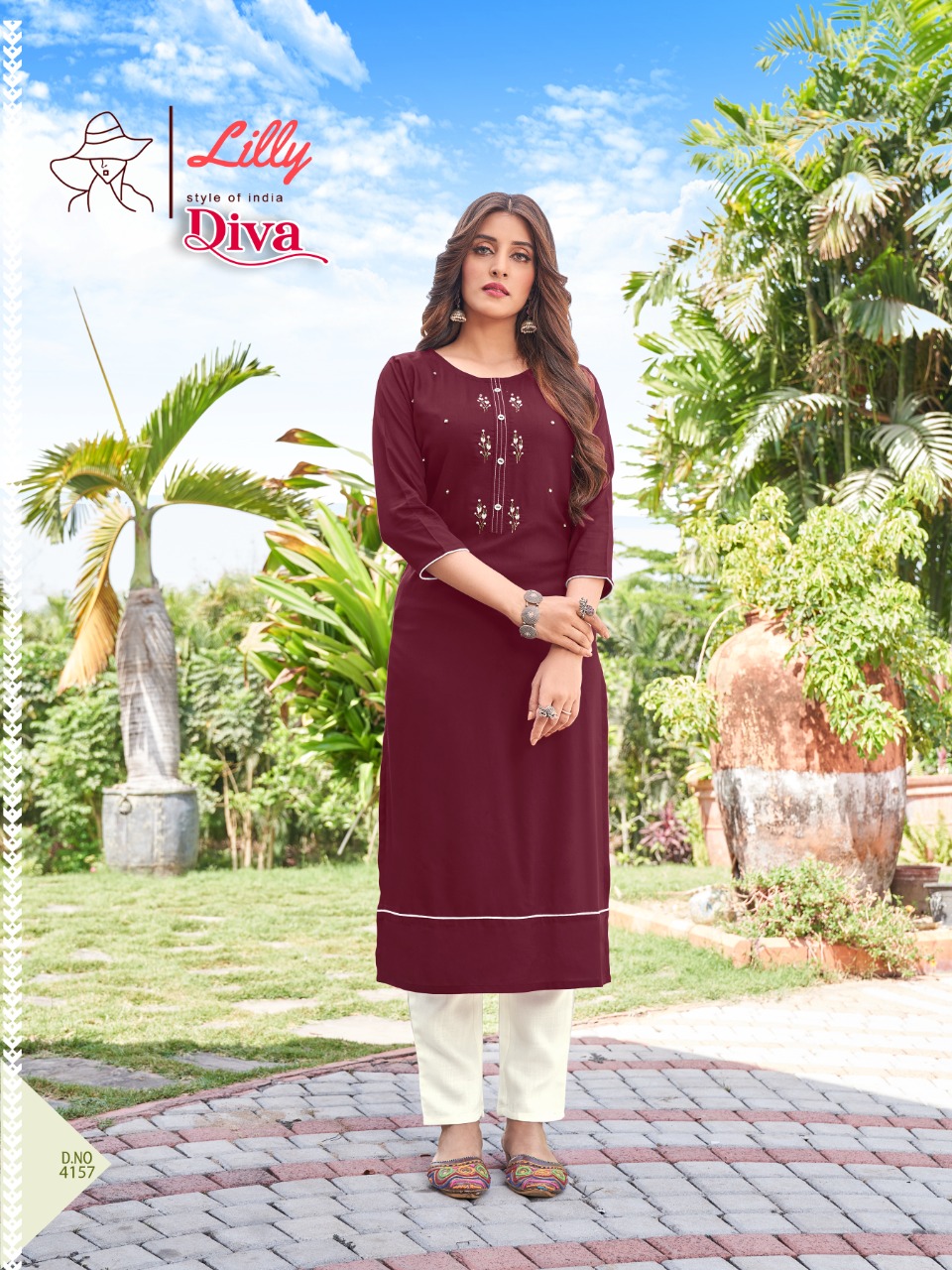 lilly style of india diva rayon regal look kurti catalog