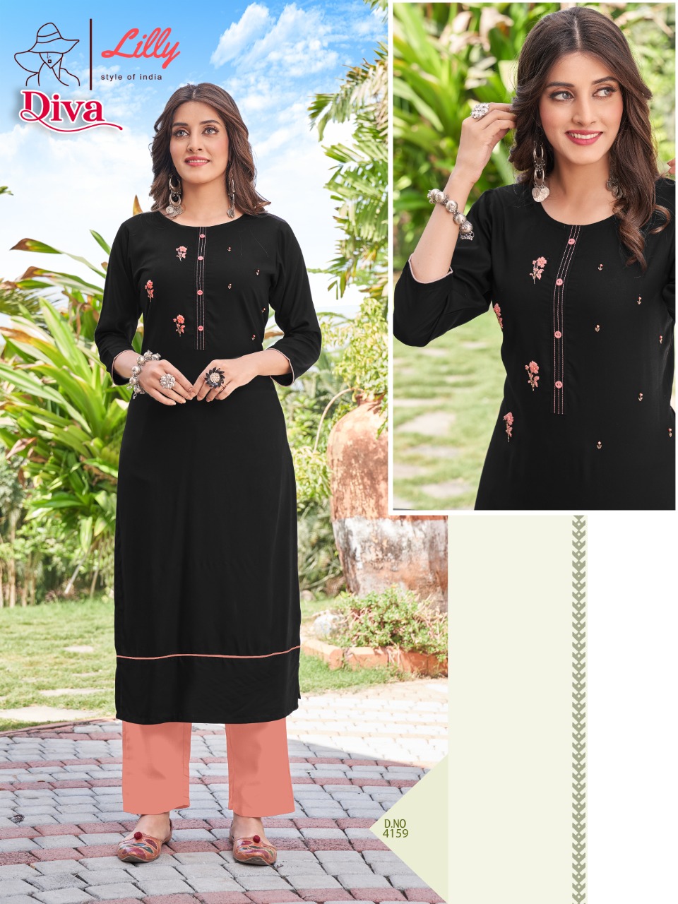 lilly style of india diva rayon regal look kurti catalog