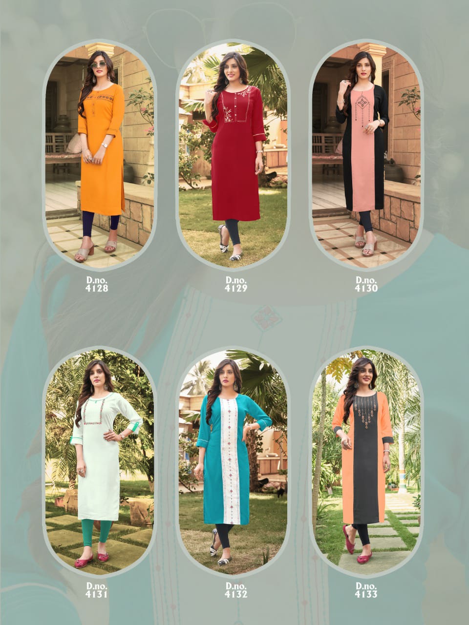 lilly style of india orange candy rayon classic trendy look kurti catalog