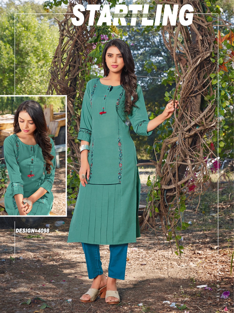 lilly style of india roma cotton catchy look kurti catalog